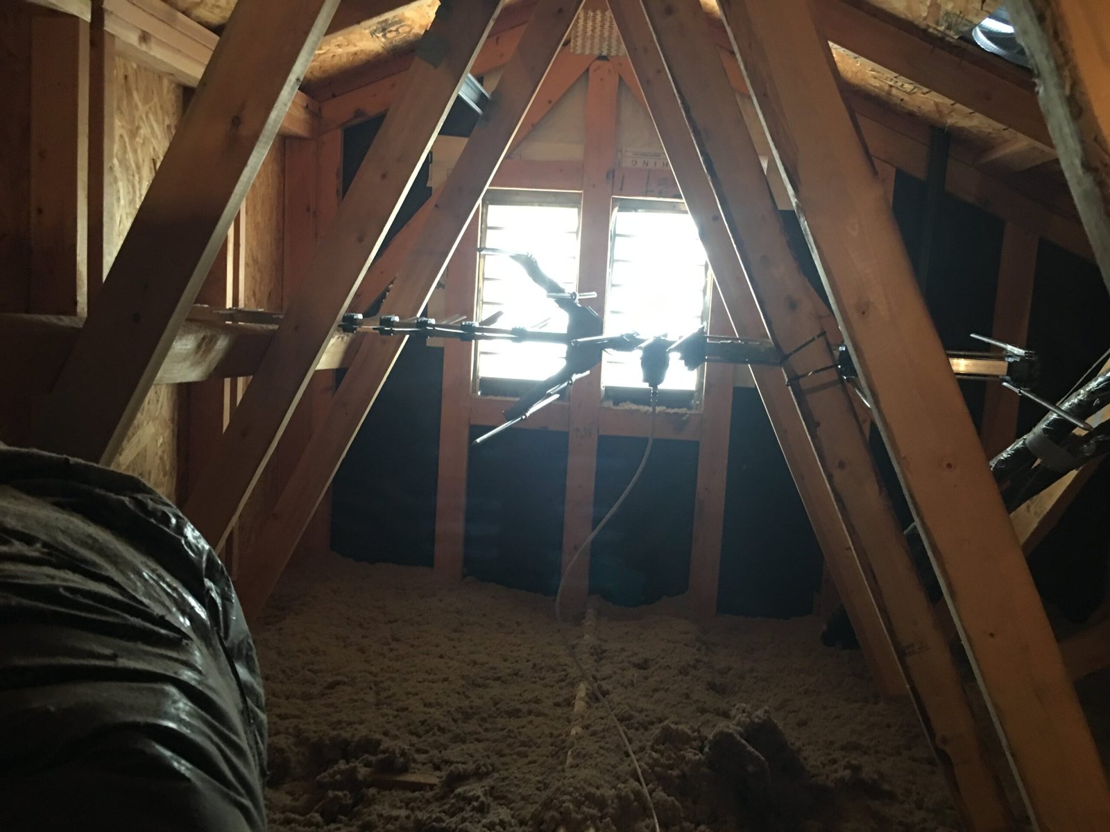 TV Antenna Attic Installation